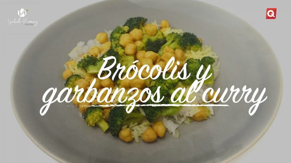 Brócolis y garbanzos al curry