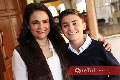  Coco Leos con su hijo Santiago Portillo.