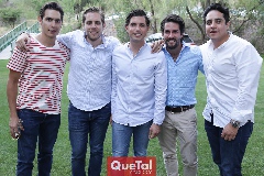  Andrés Rosillo, José Santos, Gerardo Serrano, Alfonso Galán e Ignacio.