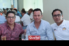 Luis Miguel Betancourt, Carlos Suárez y Joel Cruz.