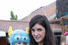 Laura Martínez con su bebé.
