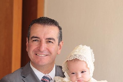 Roberto Pedroza con su hija Romina.