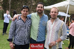 Mauricio Domínguez, Fernando Domínguez y Armando de la Parra.