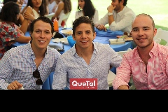 Jorge Del Valle, Pato Rueda y Alejandro Delgado.