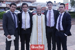  José Manuel Revuelta, Diego Zepeda, Padre Pablo Roger, José Madrigal y Pedro Lamas.