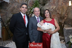  Los padrinos, Guillermo Espinosa, Juan Manuel Carreras y Lorena Valle de Carreras.