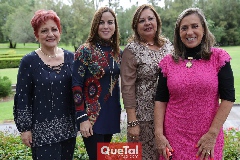  Adela Martínez, Diana Guel, Silvia de Garza y Rocío de Sigona.