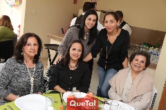  Elizabeth Rodríguez, Lorena Aldrete, Yolanda Estrada, Susana Humara y Bety Villagrana.