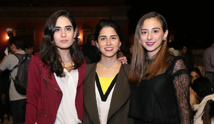  Mariana Rodríguez, Daniela González y Sofía Prieto.