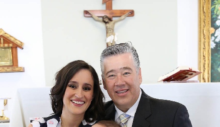 María Fernanda, Alejandro y Paulo Galán.