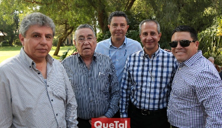  Virgilio Garza, Miguel Naya, Jesús Garza, Alejandro Alfaro y Jaime Pineda.