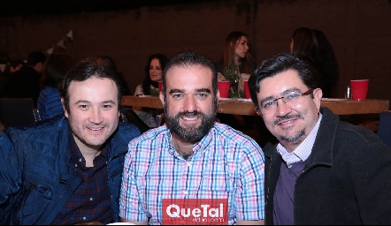  Miguel Alvarado, Carlos Andalón y Juan Parga.