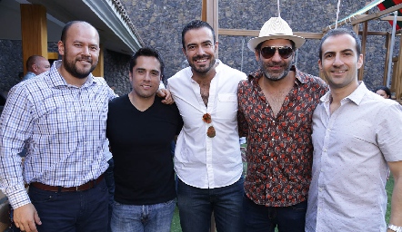  Mario Martínez, Ricardo Cordero, Roberto Lozano, Guillermo Morones y Pato Villalobos.