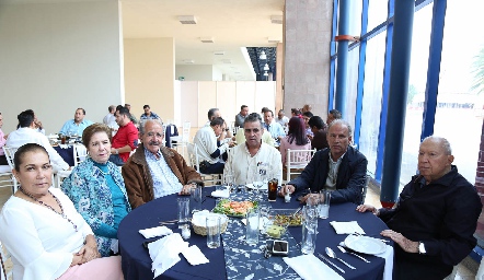 Lourdes Gómez, Bertha Garza, José Luis Moreno, Eduardo Gómez, José Ramón Garza y Virgilio Garza y Garza.