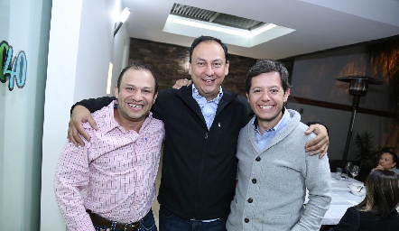  Jorge Jaimes, Juan Carlos Villalobos y Humberto Ramírez.