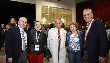  Javier Pasos, Alida de Pasos, Daniel García, Hilda Treviño y José Manuel Aguilera.
