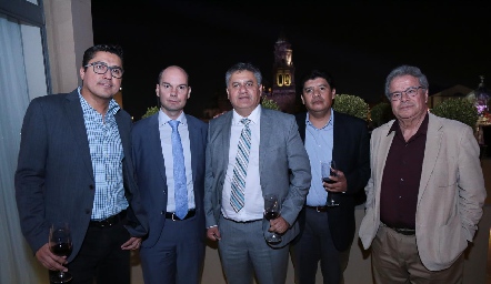 Iván Sarabia, Alejandro González, Toño Constante, Marco Gómez y Miguel Mendoza.