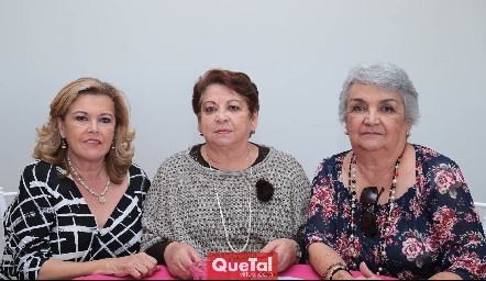  Marcela Gómez, Gloria Bazúa y María Luisa Aguirre.