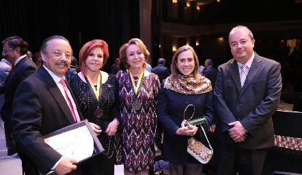  José Sigona, Leticia Serment, María Elena Sánchez, Rocío García y Federico Garza.