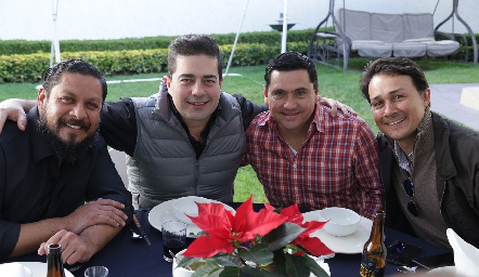  Toño Montelongo, Daniel Hernández, Javier Ramírez y Sergio Benavente.
