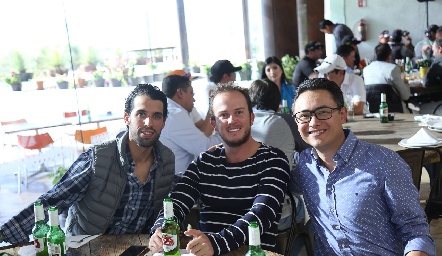  Alejandro Romo, Alejandro Moreno y Javier Gutiérrez.
