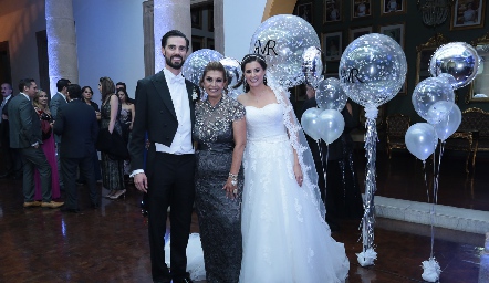 En la recepción.