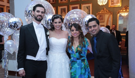 En la recepción.
