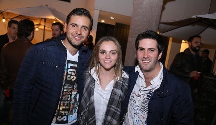 Iker Monsech, Gaby Foyo y Alfonso Galán.