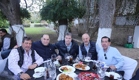  Fernando del Pozo, Enrique Galindo, Juan Carlos Valladares, Rodolfo Narro y Félix Bocard.