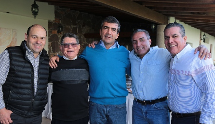  Oscar González, Eduardo Romo, Horacio Tobías, Arturo González y Agustín Esparza.