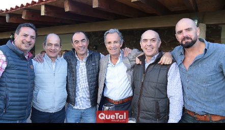   Jorge Chevaile, Elías Abud, Fernando López, Francisco de la Rosa, Cali Hinojosa y Agustín Loyo.