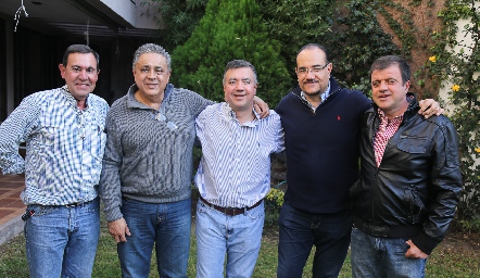  Pelón Valle, Rafael Alcalde, Memo Delgado, Jaime Delgado y Enrique Michel.