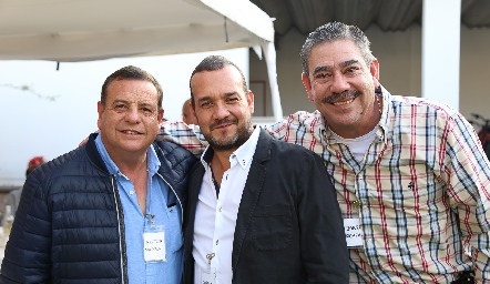 Héctor Parra, Jorge Suárez y Jorge Portillo.