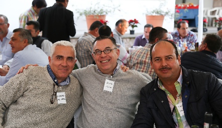  Eduardo Sosa, Javier Silva y Carlos Sánchez.