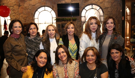  Diana Villegas, Laura y Bety Lavín, Claudia de Paredes, Claudia Hermosillo, Yolanda Payán, Laura de Bravo, Ceci de Rojas Tita Aguillón y Pily Lázaro.