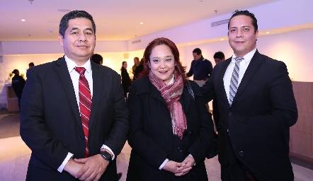  Amador Osorio, Carmen Yáñez e Iván Hernández.
