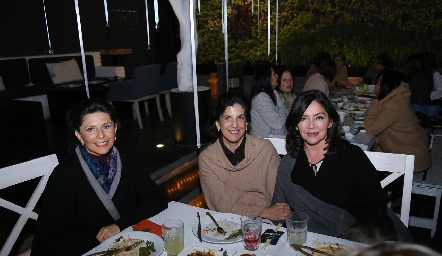  Adriana Díaz de León, Cristina Nava y Adriana Milán.