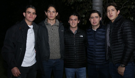  Aldo Pizzuto, José Manuel Gameros, José López, Diego de la Vega y Daniel Villareal.