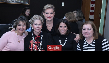  Mary Carmen López, Graciela de Zárate, Mónica Labastida, Tere Peña y Rosario Llaguno.