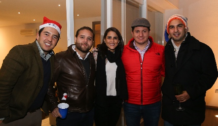  Federico Mendizábal, Rodrigo Leos, Paola Hernández, Nacho Puente y Rubén Leal .