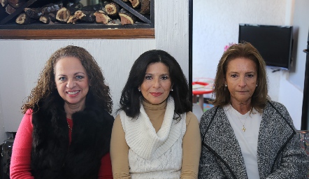 Amalia de Castro, Adriana Díaz de León y Magda Argüelles.