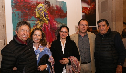  Fabián Espinosa, Olga de la Torre de Espinosa, Rebeca Sandoval de De la Torre, Ricardo de la Torre y Gustavo Sandoval.