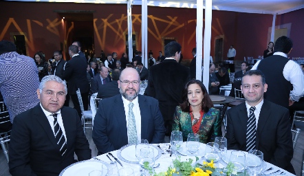 Octavio Arredondo, Alfredo Ortega Rodríguez, Laura Fonseca y Enrique Flores.