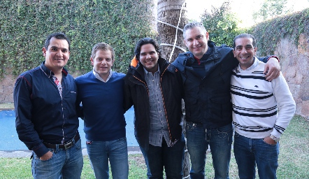 Oscar Pérez, Juan Carlos Feres, Anuar Zarur, Luis Castro y Carlos Chevaile.