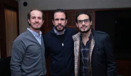 Octavio Aguillón, Manuel Boeslterly y Victorio Ortiz.