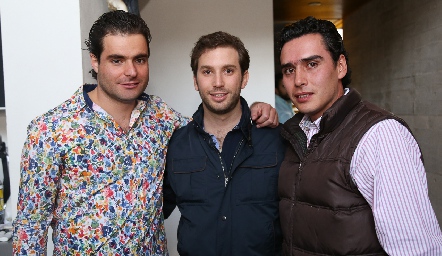  Carlos Sainz, Andrés Torres y Xavier Azcárate.