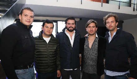  Mauricio Ruiz, Raúl Torres, Rodrigo Labastida, Fernando Abud y Alejandro Abud.