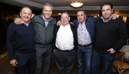  , Jacobo Payán con sus yernos, Octavio Aguillón, Humberto Siller, Javier Alcalde y Roberto Silva.