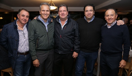  Javier Alcalde, Humberto Siller, Jacobo Payán, Roberto Silva y Octavio Aguillón.
