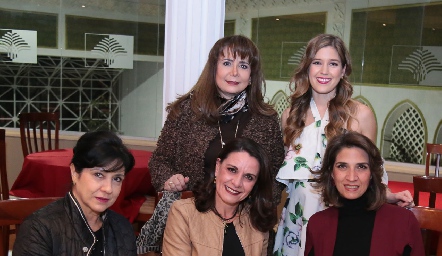  Laura Rodríguez, Araceli Palau, Haide Ketterson, Guadalupe Bárcena y Lourdes Velázquez.